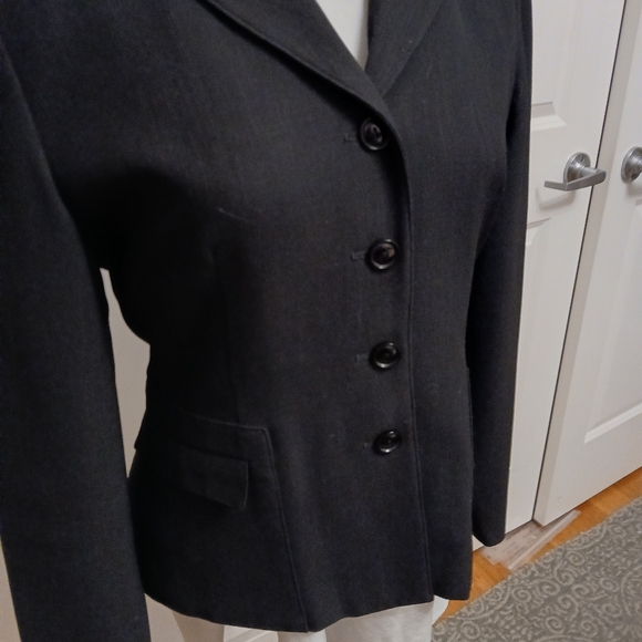 Larry Levine black Blazer Jacket 4 buttons size 8P - Picture 5 of 8